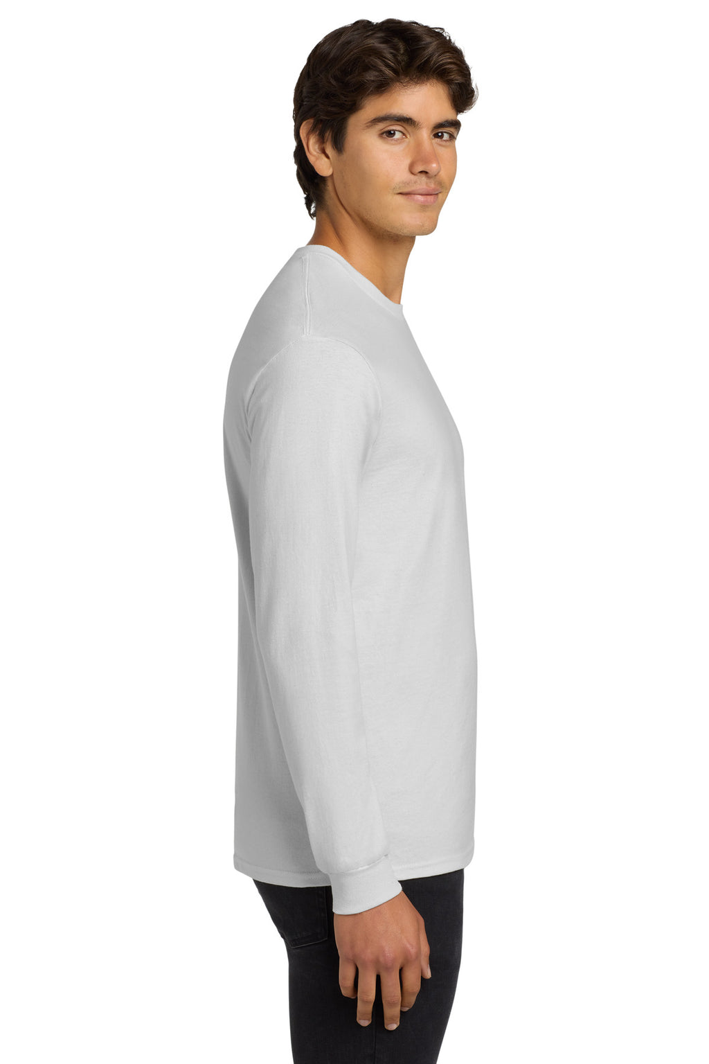White Gildan - Ultra Cotton 100% US Cotton Long Sleeve T-Shirt. G2400