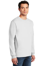 White Gildan - Ultra Cotton 100% US Cotton Long Sleeve T-Shirt. G2400