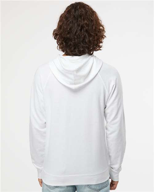 White Icon Lightweight Loopback Terry Hooded Sweatshirt - SS1000