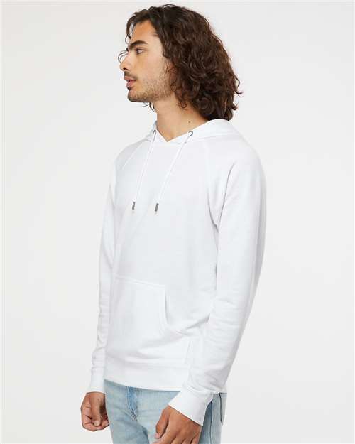 White Icon Lightweight Loopback Terry Hooded Sweatshirt - SS1000