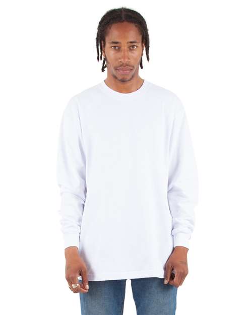 White Max Heavyweight Long Sleeve T-Shirt - SHMHLS