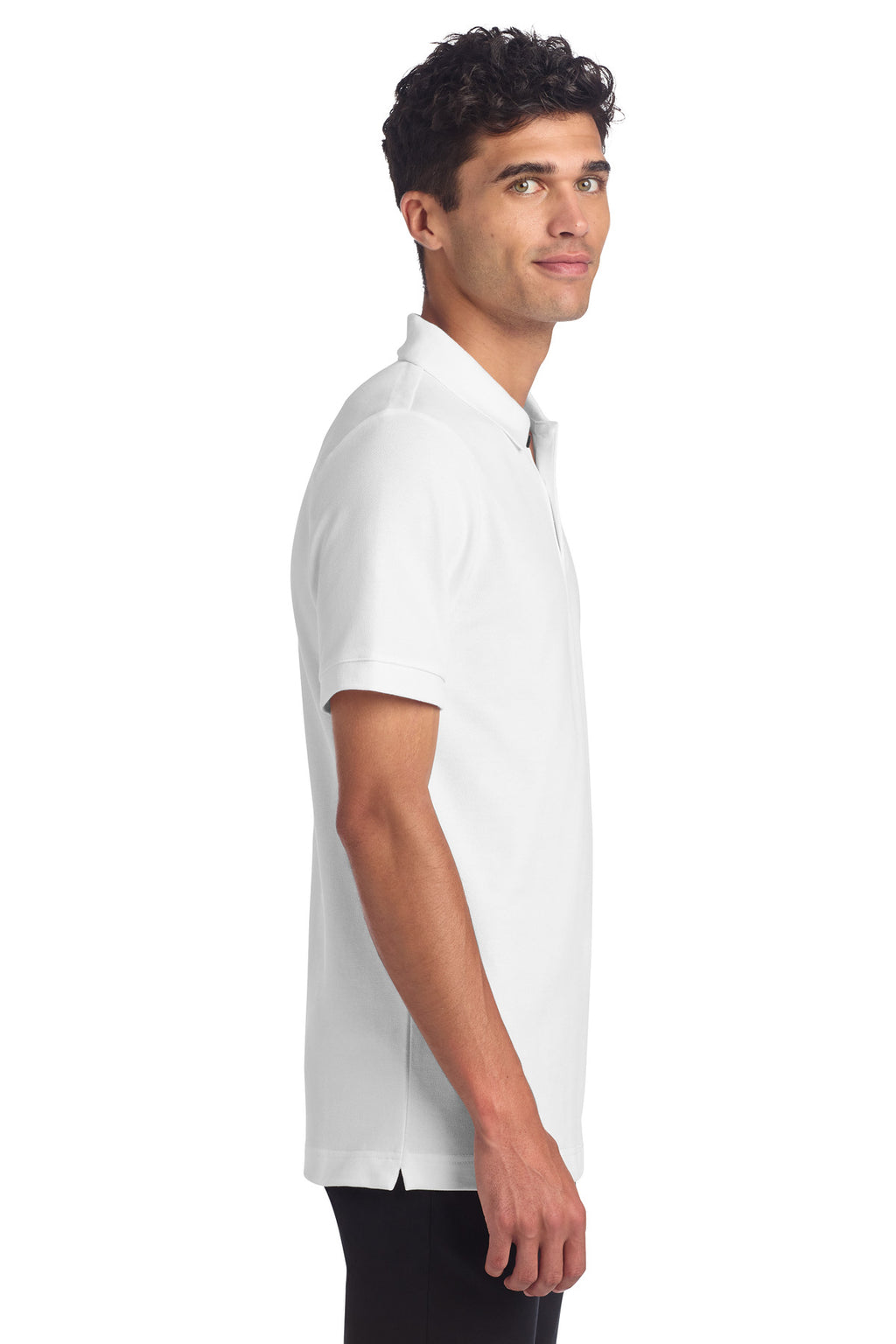 White Mercer+Mettle Stretch Heavyweight Pique Polo MM1000