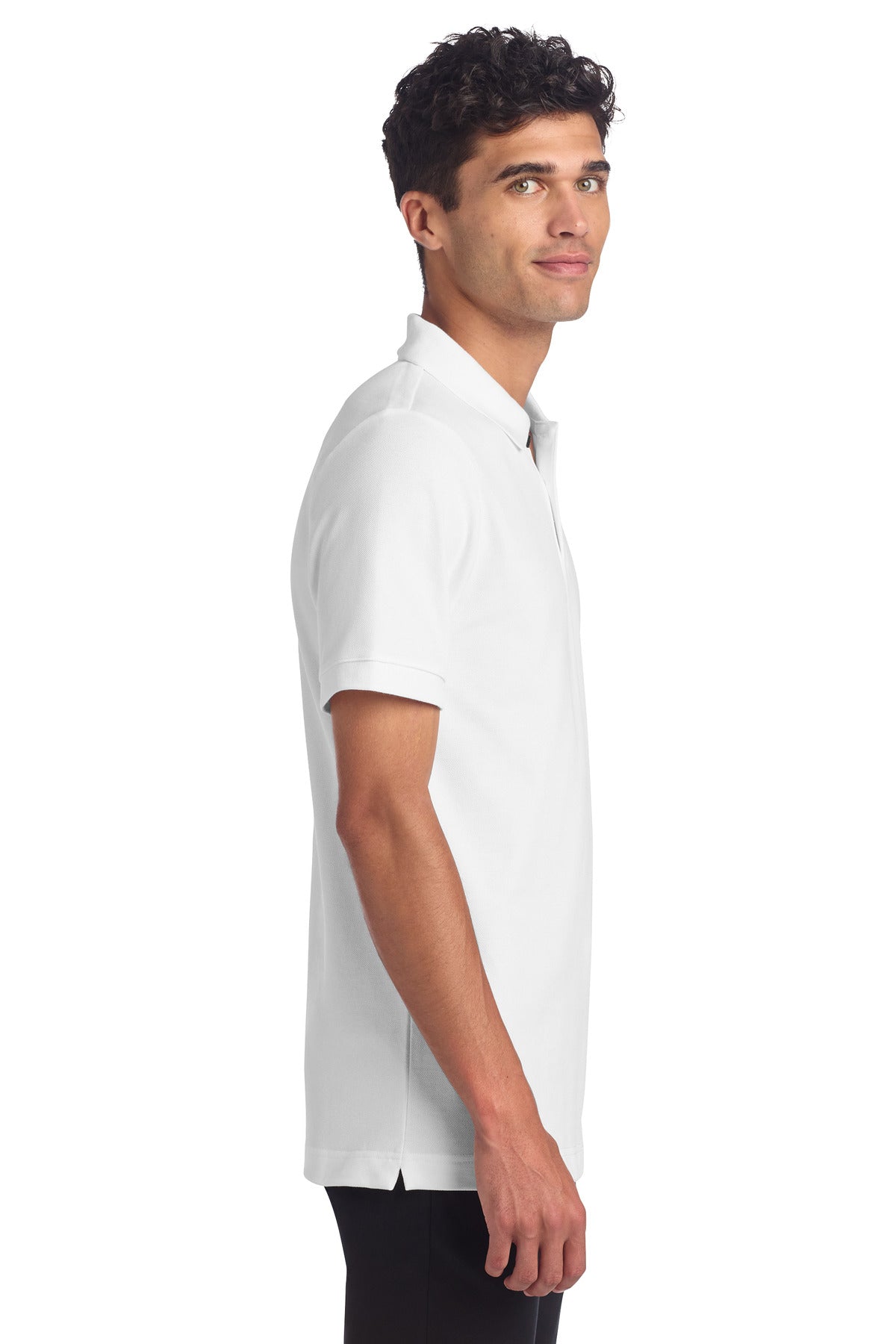 White Mercer+Mettle Stretch Heavyweight Pique Polo MM1000