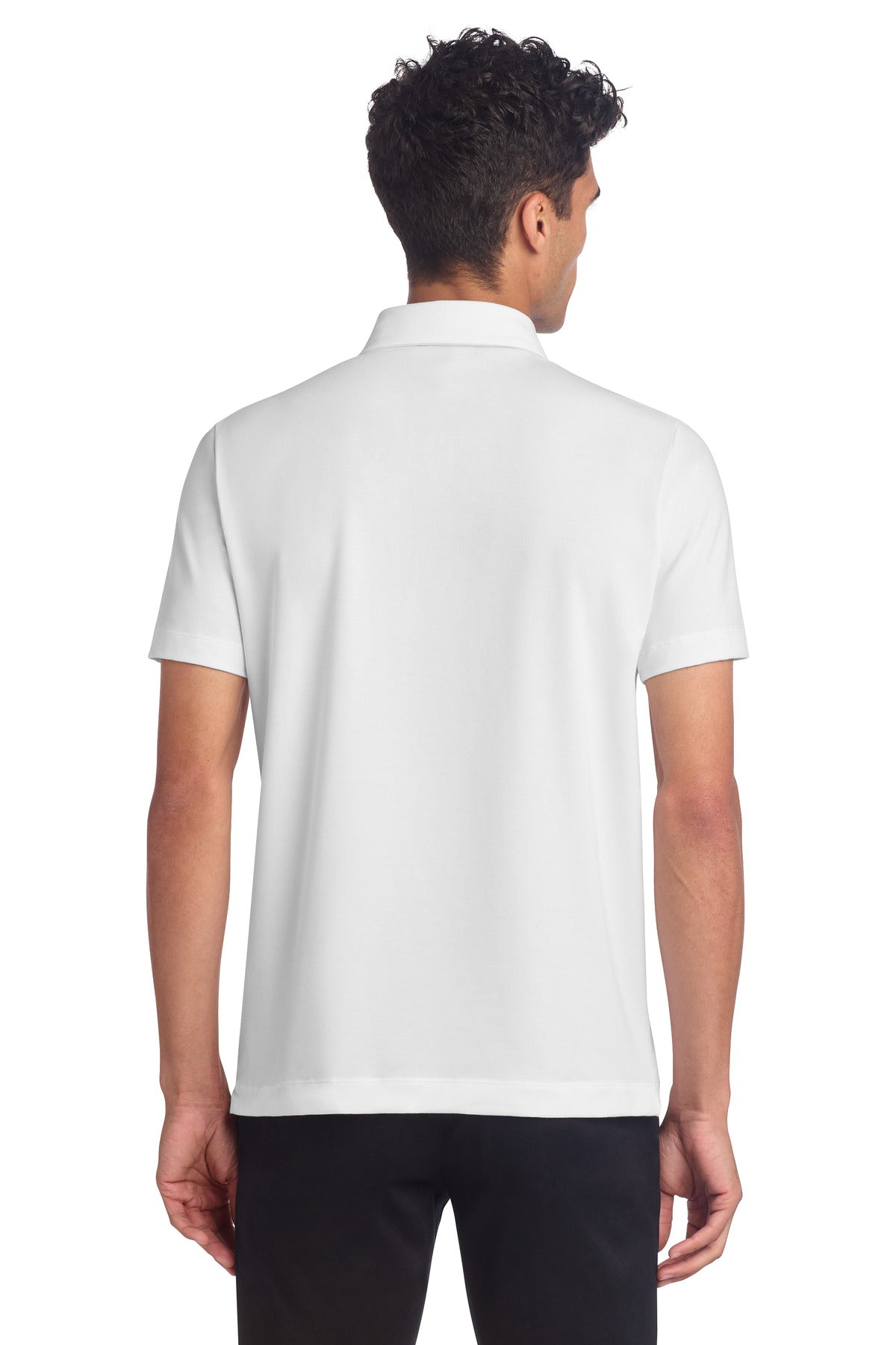 White Mercer+Mettle Stretch Jersey Polo MM1014