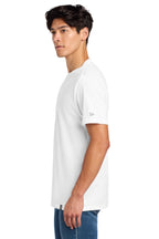 White New Era Heritage Blend Crew Tee. NEA100