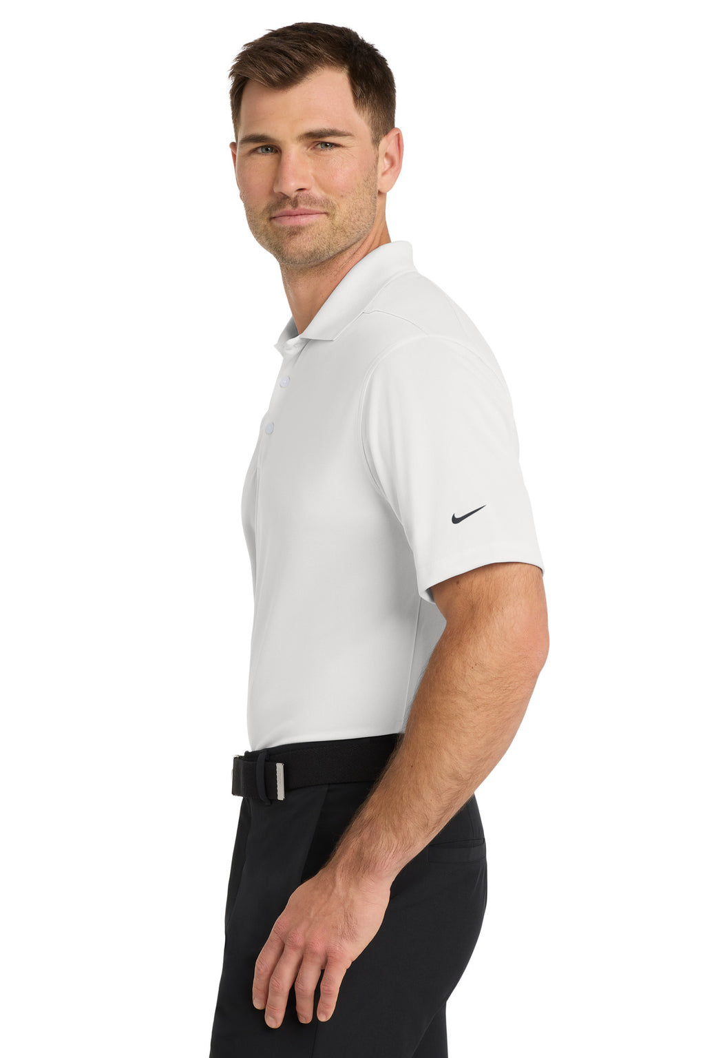 White Nike Dri-FIT Micro Pique 2.0 Polo NKDC1963