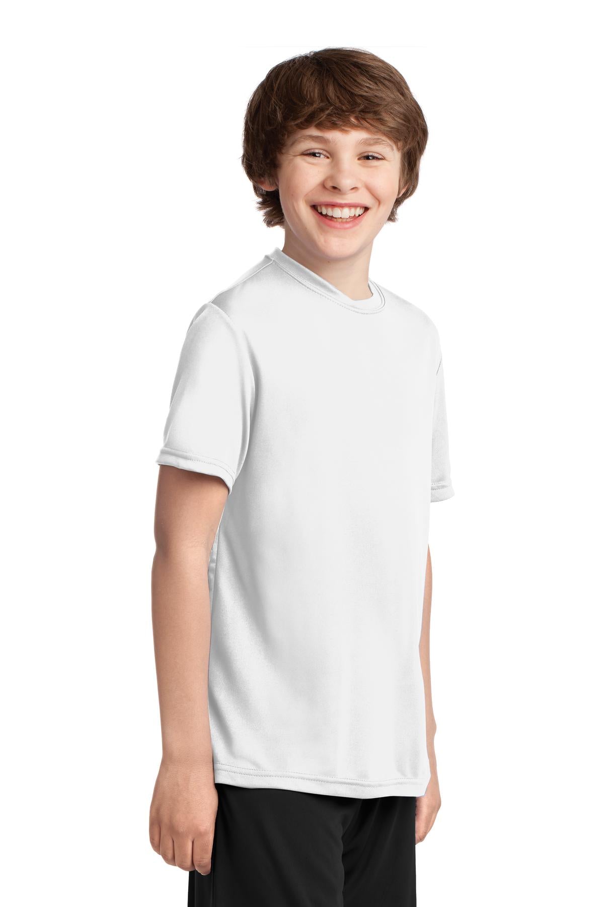 White Port & Co Youth Performance Tee. PC380Y