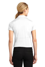 White Sport-Tek Women's Micropique Sport-Wick Polo. LST650